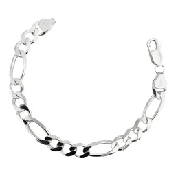 Pulsera Plata 925 Cadena Fígaro 3x1 para Hombre 21cm - Imagen 1