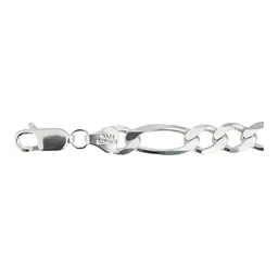 Pulsera Plata 925 Cadena Fígaro 3x1 para Hombre 21cm - Imagen 4