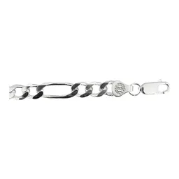 Pulsera Esclava Fígaro 3x1 6mm Plata .925 17.5cm - Imagen 4