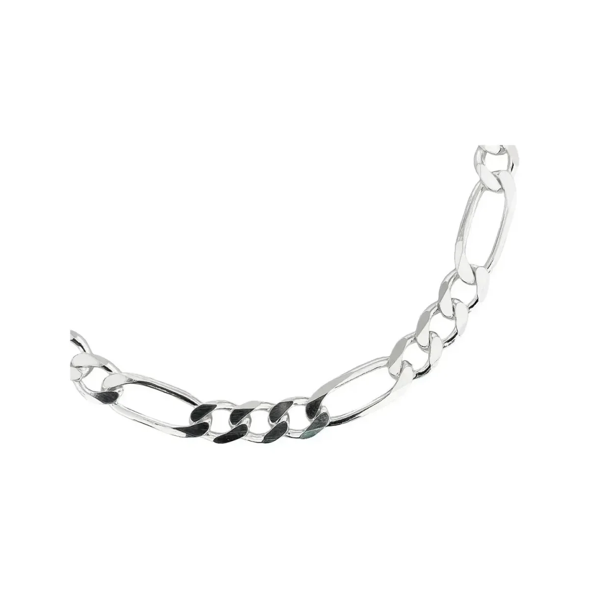 Pulsera Esclava Plata 925 Cadena Figaro 3x1 para Hombre - Imagen 2