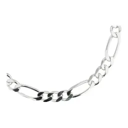 Pulsera Esclava Plata 925 Fígaro 3x1 Para Hombre 18cm - Imagen 3