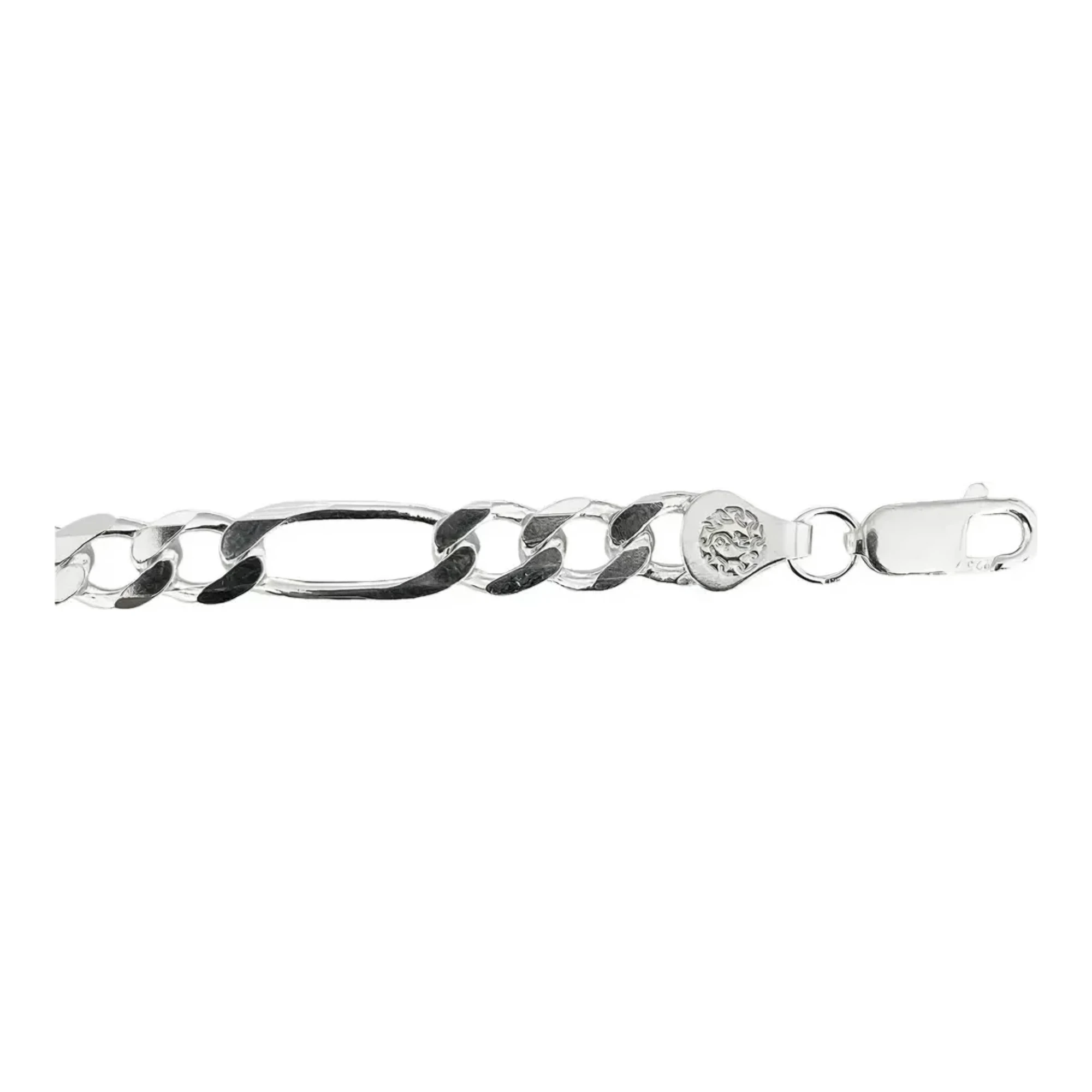 Pulsera Figaro 3x1 Plata .925 19cm - Imagen 3