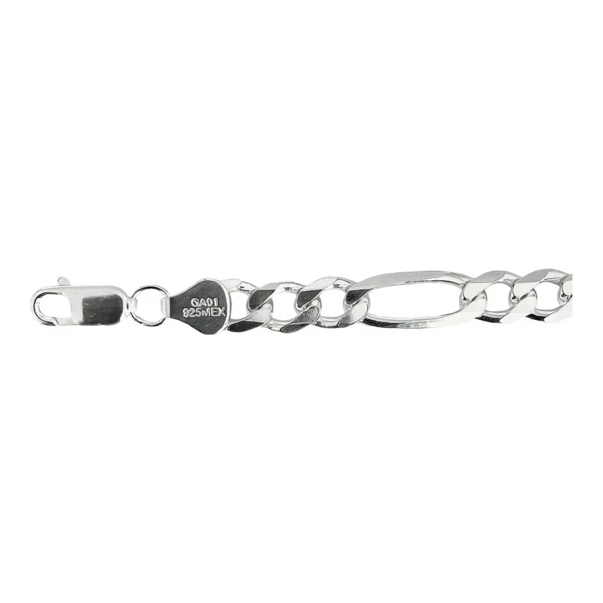 Pulsera Figaro 3x1 Plata .925 19cm - Imagen 4