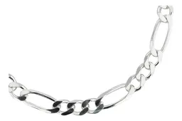 Pulsera Esclava Plata 925 Cadena Figaro 3x1 Hombre 20cm - Imagen 2