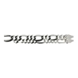 Pulsera Plata .925 Figaro Diamantada 22cm para Hombre - Imagen 5