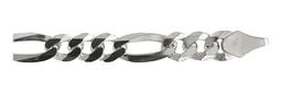 Pulsera Plata .925 Figaro Diamantada 22cm para Hombre - Imagen 4