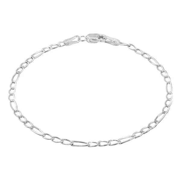 Pulsera de Plata 925 Cadena Figaro Eslabones 16cm para Mujer - Imagen 1