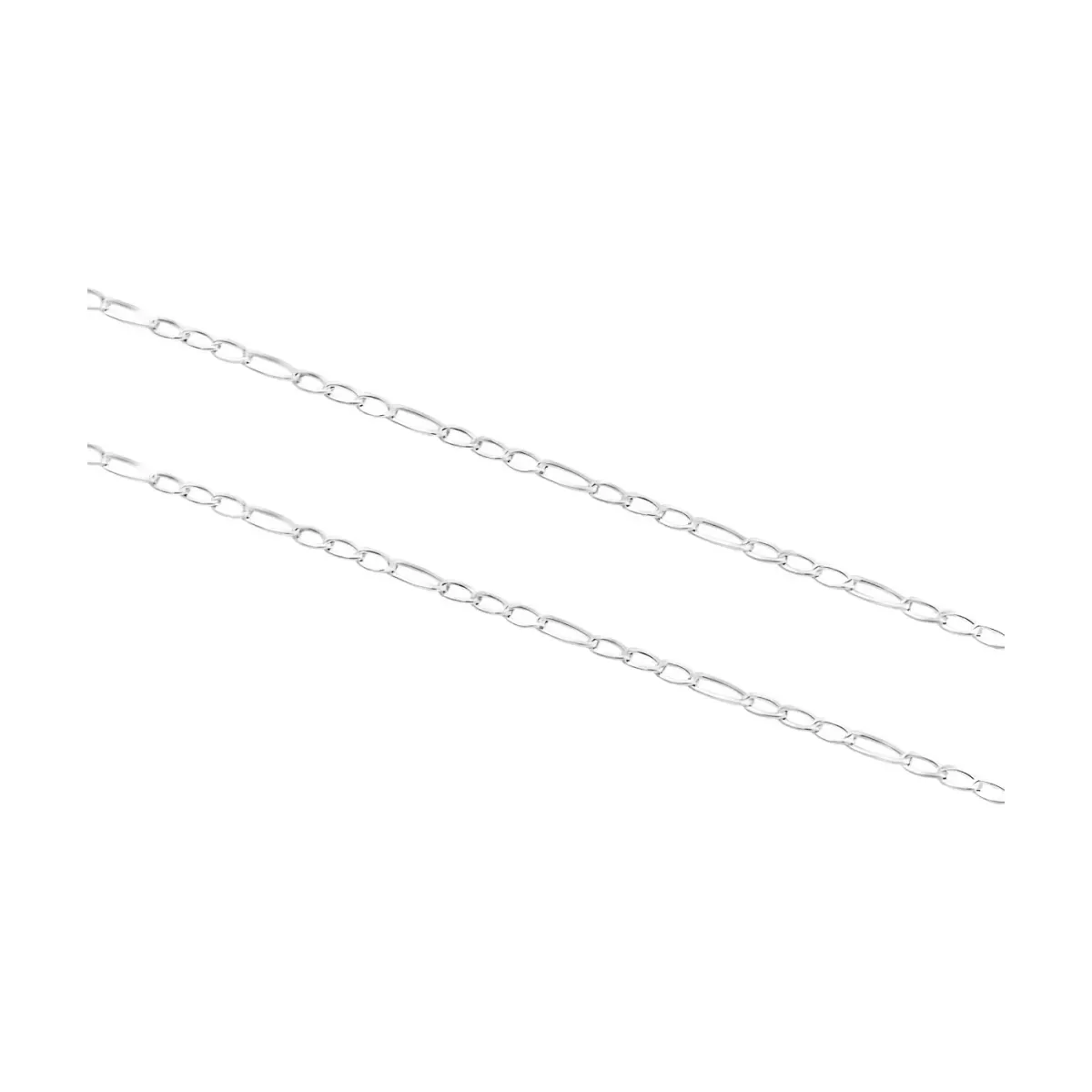 Pulsera Cadena Figaro Plata Ley .925 para Mujer 14cm - Imagen 2