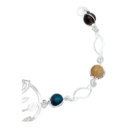 Pulsera Plata 925 Flores Cuarzo Rosa - Imagen 3