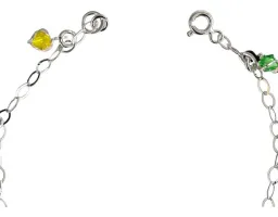Pulsera Plata .925 Flores Multicolor Ajustable - Imagen 2