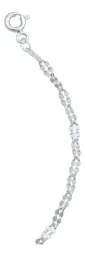 Pulsera de Plata Ley 925 Tejido Granito Doble Diamantado 18cm Para Mujer - Imagen 4