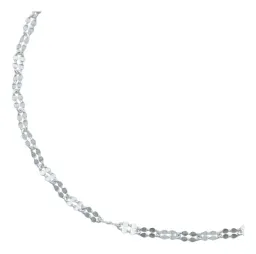 Pulsera Granito de Cafe Doble Diamantada Plata .925 17.5cm - Imagen 2