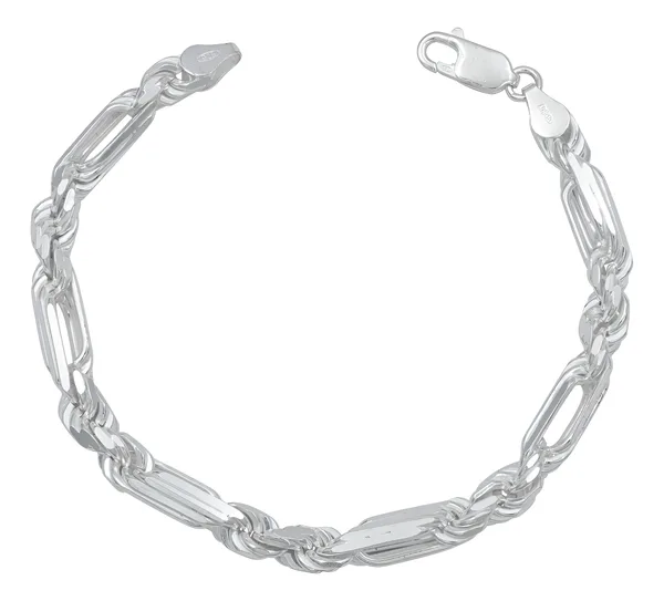 Pulsera de plata .925 torsal figaro gruesa para hombre — Joyaris