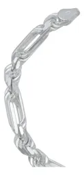 Pulsera Plata 925 Torsal Figaro Gruesa Estilo Italiano para Hombre - Imagen 4