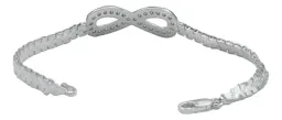 Pulsera Plata 925 Infinito Zirconia Cadena Rolo para Mujer - Imagen 4