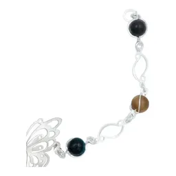 Pulsera de Plata 925 Mariposa con Piedras Naturales Multicolor - Imagen 3