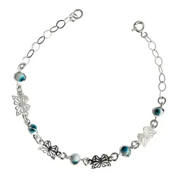 Pulsera Mariposas Ajustable Plata .925 - Imagen 1