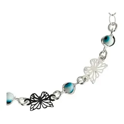 Pulsera Mariposas Ajustable Plata .925 - Imagen 2
