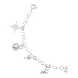 Pulsera Plata 925 Nudo Bruja Ajustable con Cascabeles - Imagen 4