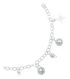 Pulsera Plata 925 Nudo Bruja Ajustable con Cascabeles - Imagen 5