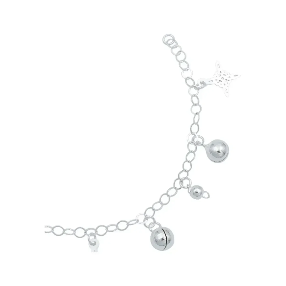 Pulsera Plata 925 Nudo Bruja Ajustable con Cascabeles - Imagen 5