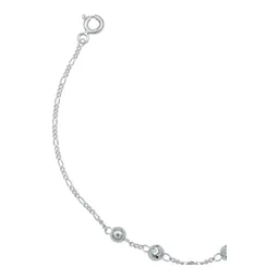 Pulsera Plata 925 Nudo de Bruja Ajustable Cadena Figaro - Imagen 3
