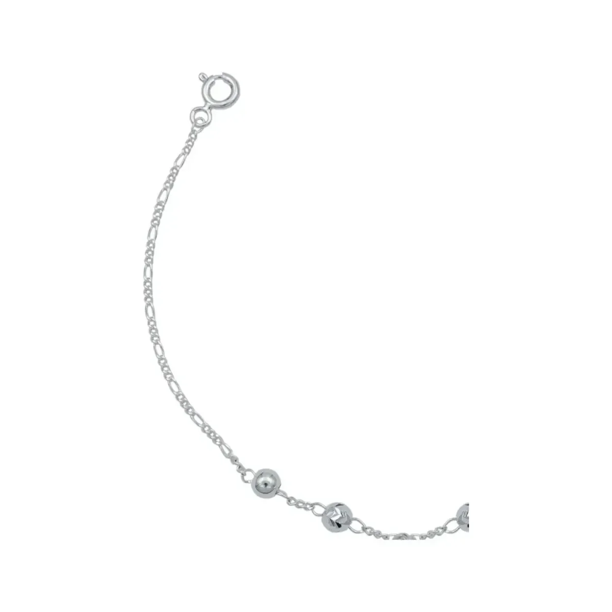 Pulsera Plata 925 Nudo de Bruja Ajustable Cadena Figaro - Imagen 3