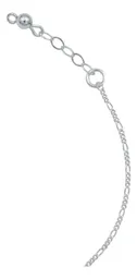 Pulsera Plata 925 Nudo de Bruja Ajustable Cadena Figaro - Imagen 4