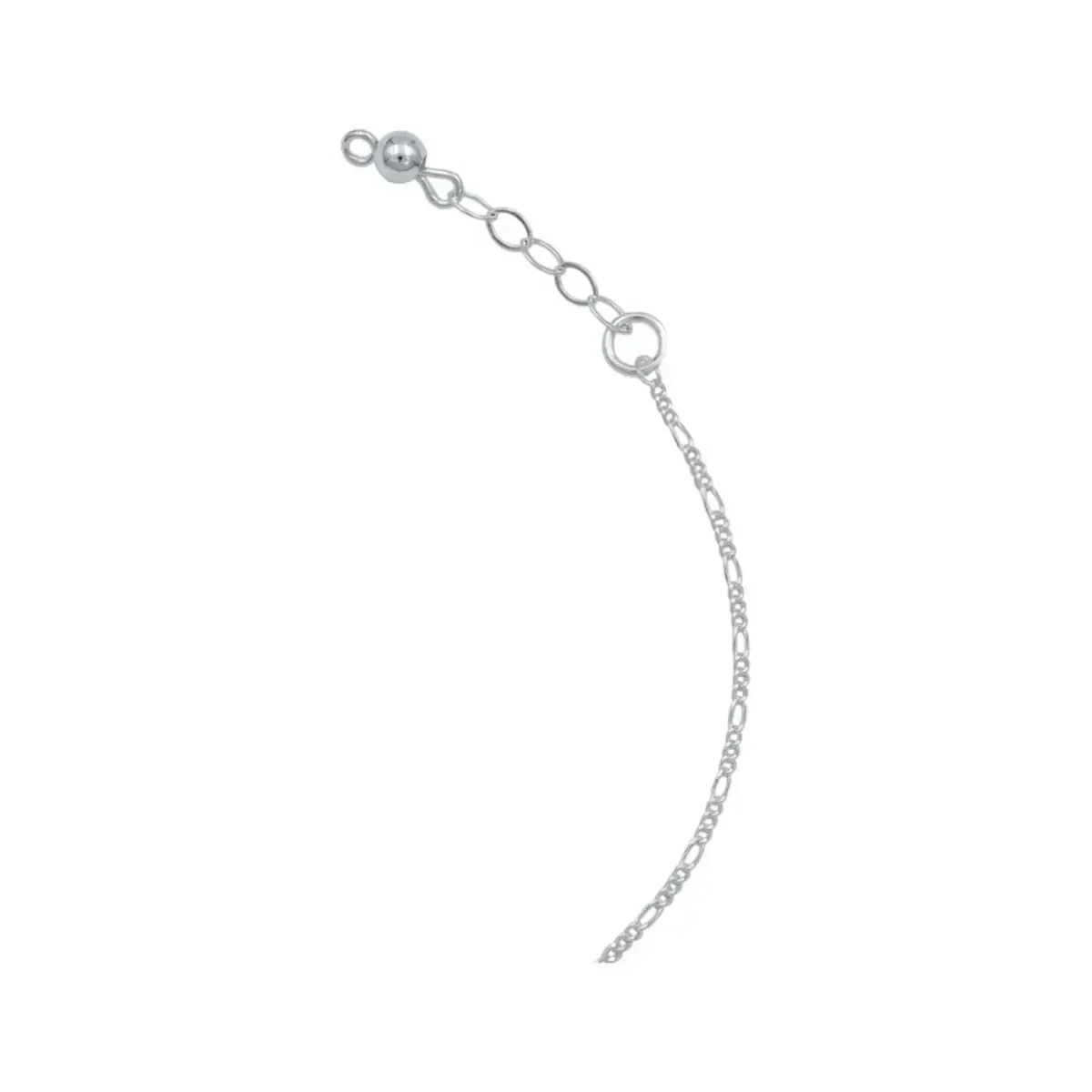 Pulsera Plata 925 Nudo de Bruja Ajustable Cadena Figaro - Imagen 4