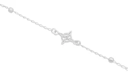 Pulsera Plata 925 Nudo Bruja Ojo Turco Rojo Bola Azucarada - Imagen 2