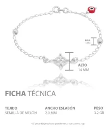 Pulsera Plata 925 Nudo Bruja Ojo Turco Rojo Bola Azucarada - Imagen 5