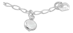 Pulsera Plata 925 Nudo de Bruja con Bola Facetada Cristal Blanco - Imagen 4