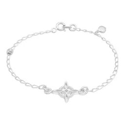 Pulsera Plata 925 Nudo de Bruja con Bola Facetada Cristal Blanco - Imagen 3