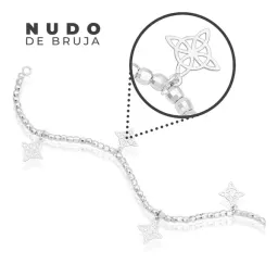 Pulsera Plata 925 Nudo de Bruja con Bolas Facetadas - Imagen 5