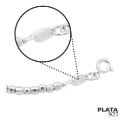 Pulsera Plata 925 Nudo de Bruja con Bolas Facetadas - Imagen 6