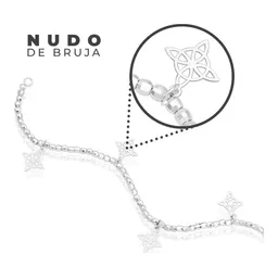 Pulsera Plata .925 Nudo Bruja con Bola Facetada 19cm - Imagen 5