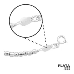 Pulsera Plata .925 Nudo Bruja con Bola Facetada 19cm - Imagen 6