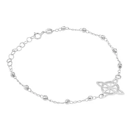 Pulsera de Plata 925 Nudo de Bruja con Bolitas Facetadas Ajustable - Imagen 2