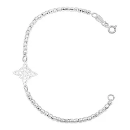 Pulsera Plata 925 Nudo de Bruja con Bolitas Facetadas - Imagen 2