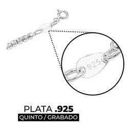 Pulsera Plata 925 Nudo de Bruja Bolitas Facetadas - Imagen 3