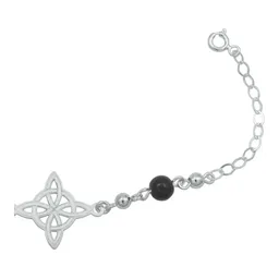 Pulsera Plata 925 Nudo Bruja Bolitas Unisex - Imagen 4