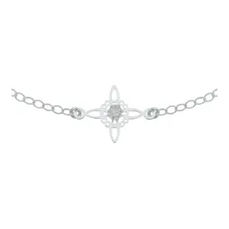 Pulsera Plata 925 Nudo Bruja Celta con Zirconia Transparente Ajustable - Imagen 2