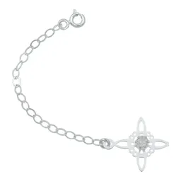 Pulsera Plata 925 Nudo Bruja Celta con Zirconia Transparente Ajustable - Imagen 3