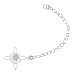 Pulsera Plata 925 Nudo Bruja Celta con Zirconia Transparente Ajustable - Imagen 4