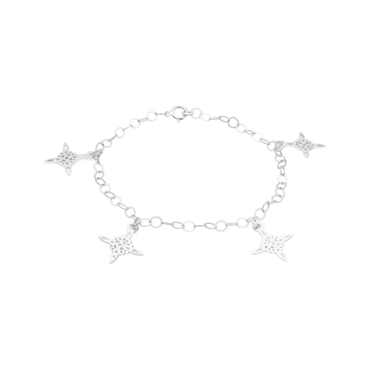 Pulsera de Plata .925 Ley con colgante Nudo de Bruja. Diseño místico esotérico, joyería mágica espiritual para mujer, pulsera