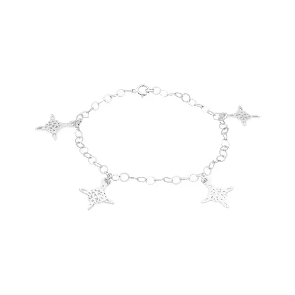 pulsera de plata .925 plateado ajustable nudo bruja colgante — Joyaris