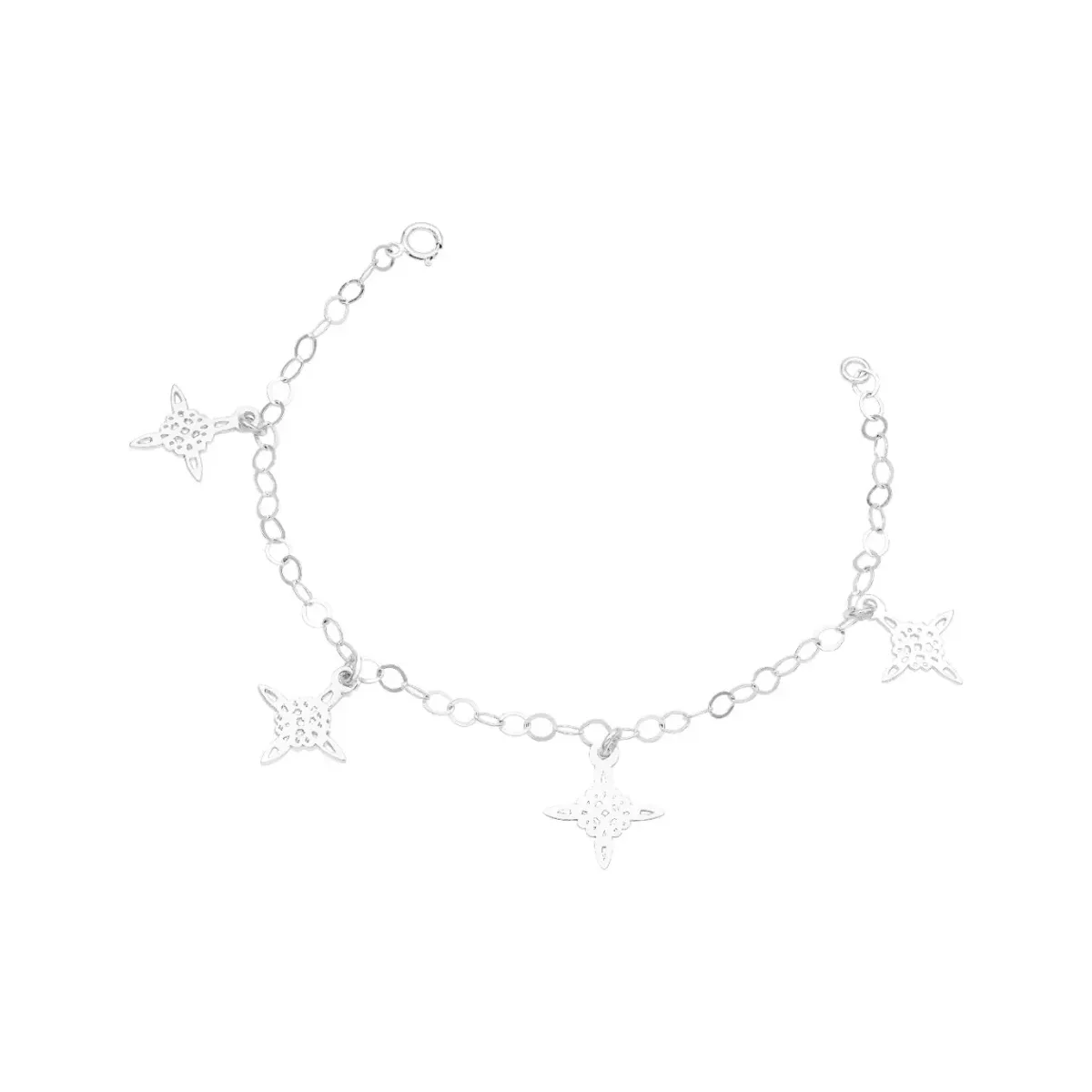 Pulsera Plata 925 Ley Nudo de Bruja Colgante Ajustable para Mujer - Imagen 2