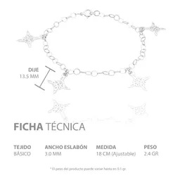Pulsera Plata 925 Ley Nudo de Bruja Colgante Ajustable para Mujer - Imagen 5