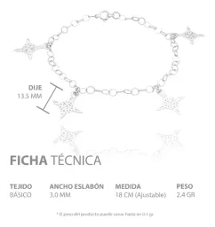 Pulsera Plata 925 Ley Nudo de Bruja Colgante Ajustable para Mujer - Imagen 5