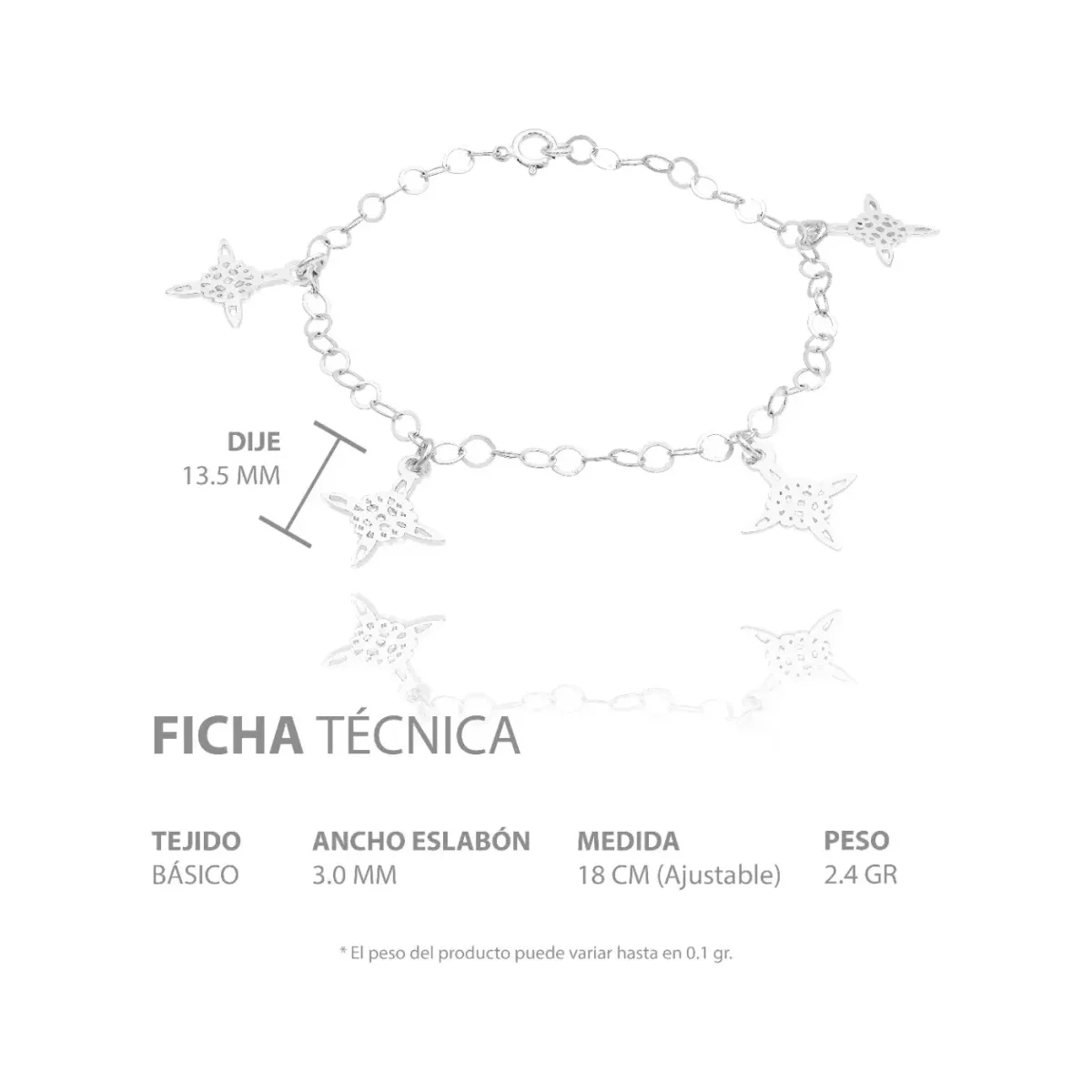 Pulsera Plata 925 Ley Nudo de Bruja Colgante Ajustable para Mujer - Imagen 5
